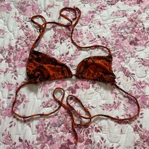 Orange and Black Women's Bikini